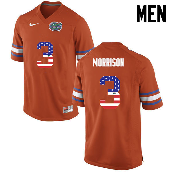 Men Florida Gators #3 Antonio Morrison College Football USA Flag Fashion Jerseys-Orange